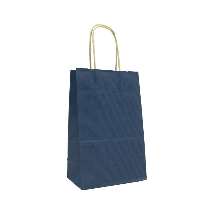 Navy Blue Mini Kraft Color Paper Shopper Bag