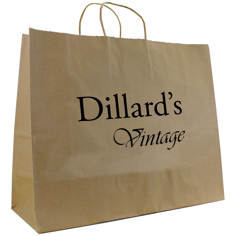 Dillard's / Extra Wide Kraft Paper Shopper Bag / Paper Bags