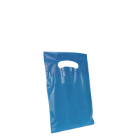 Blue Extra Small Eco-friendly Die Cut Plastic bag Thumb