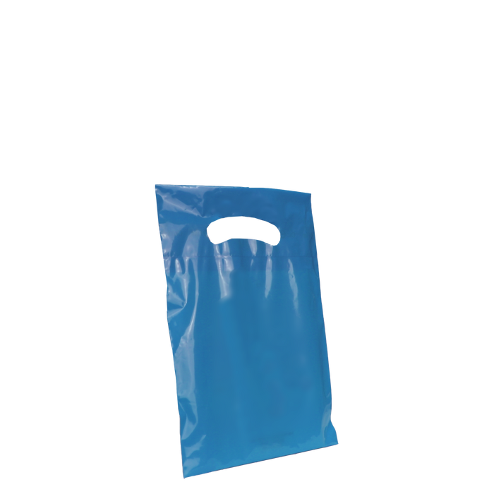 Blue Extra Small Eco-friendly Die Cut Plastic bag