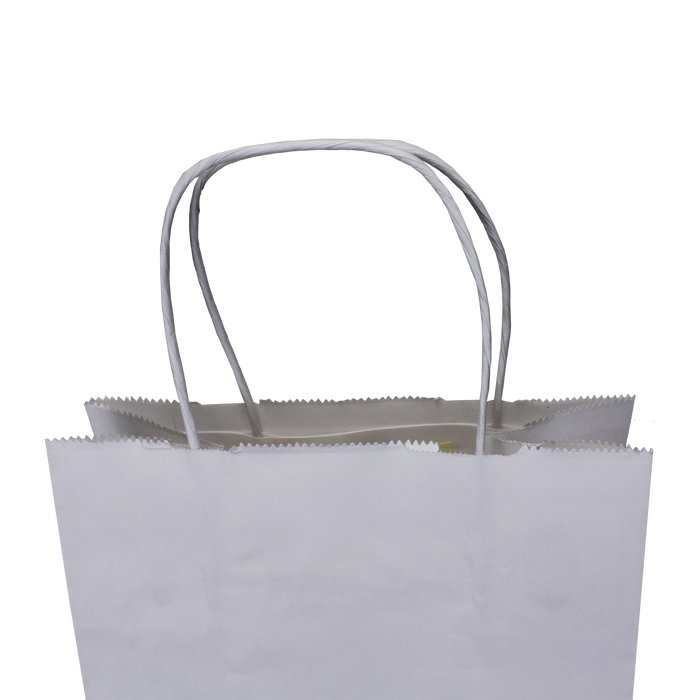  Extra Small White Paper Shopper Bag