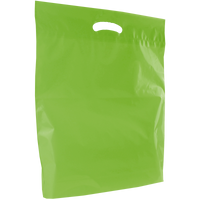 Lime Large Eco-Friendly Die Cut Plastic Bag Thumb