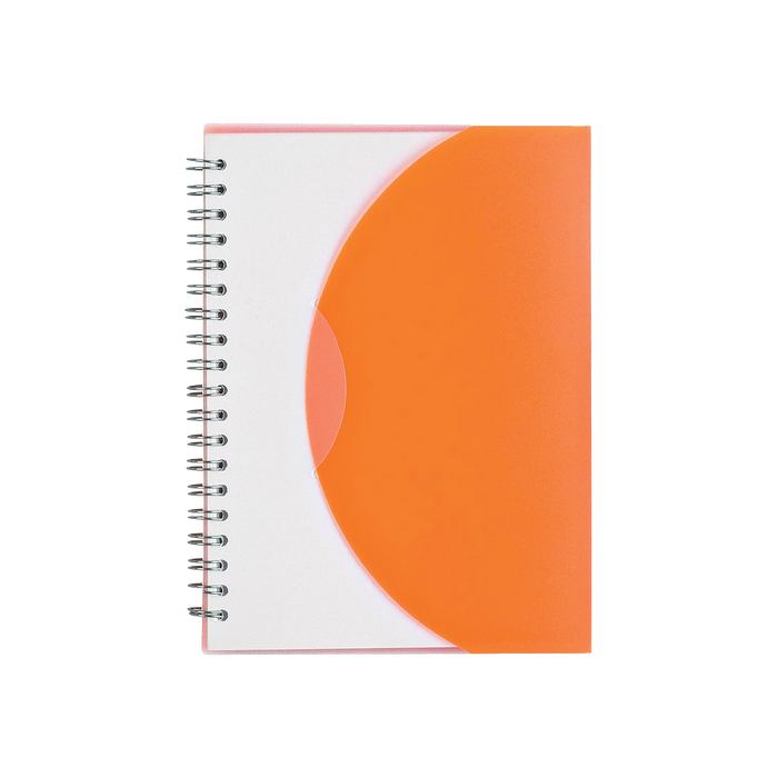 Orange Crescent Spiral Notebook