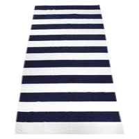 Navy Santa Maria Striped Beach Towel Thumb