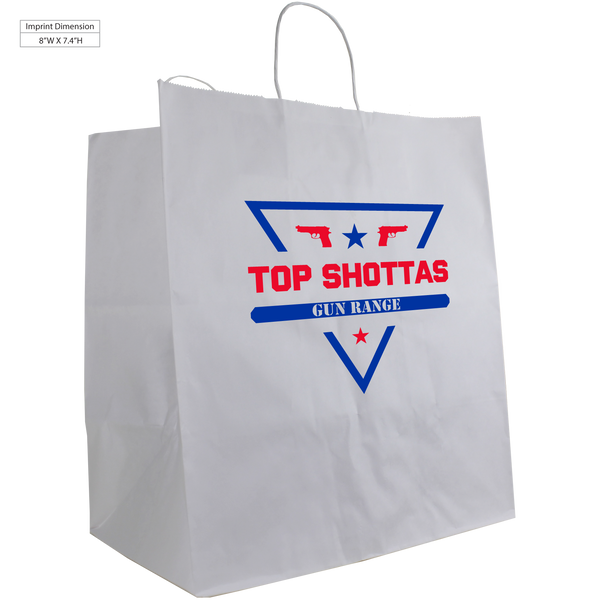 take-out bags,  paper bags, 