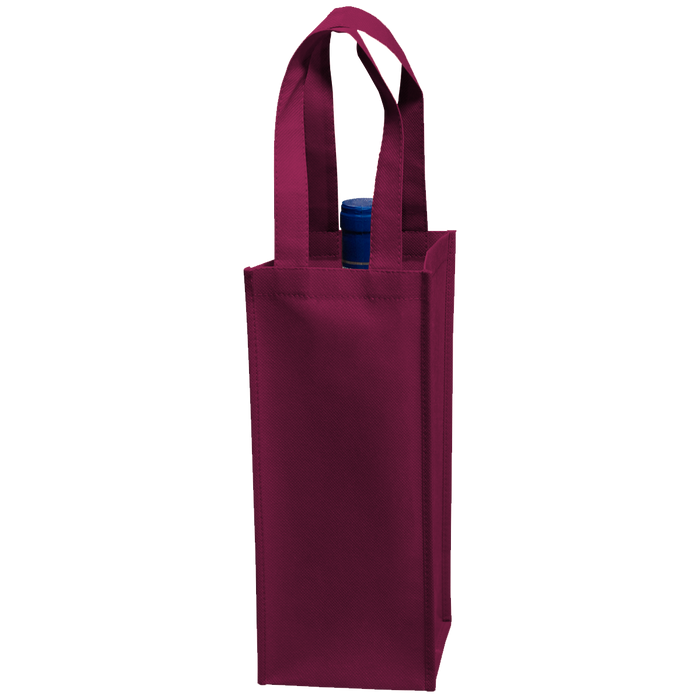 Burgundy Single Bottle Wine Tote