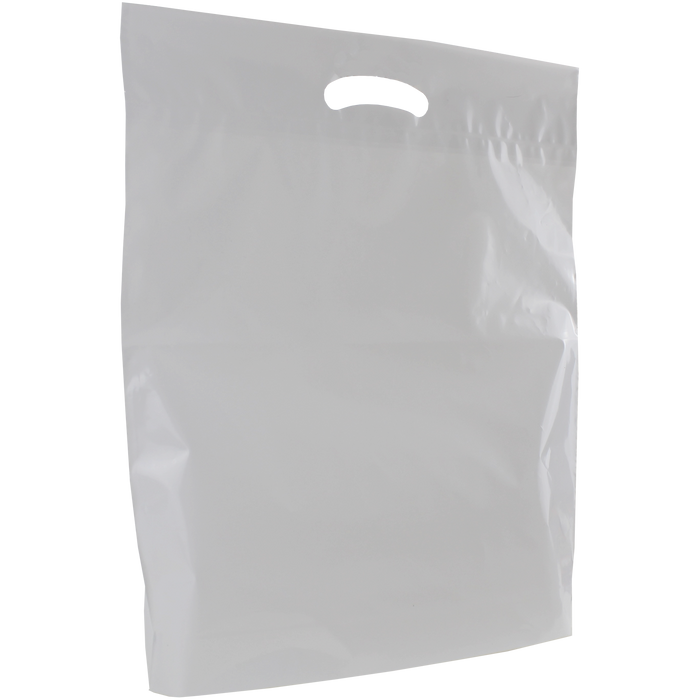 Frosted Clear Large Eco-Friendly Die Cut Plastic Bag