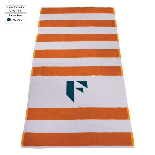 striped beach towels,  best selling towels,  silkscreen imprint, 