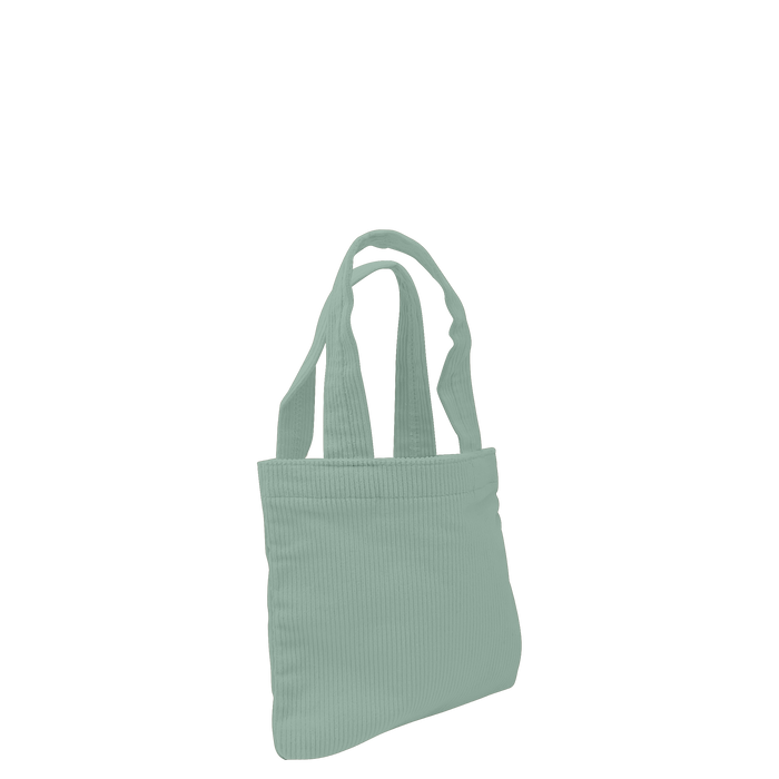 Frosted Mint Small Corduroy Tote Bag