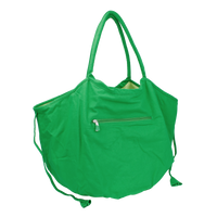 Kelly Green Tropical Reversible Beach Bag Thumb