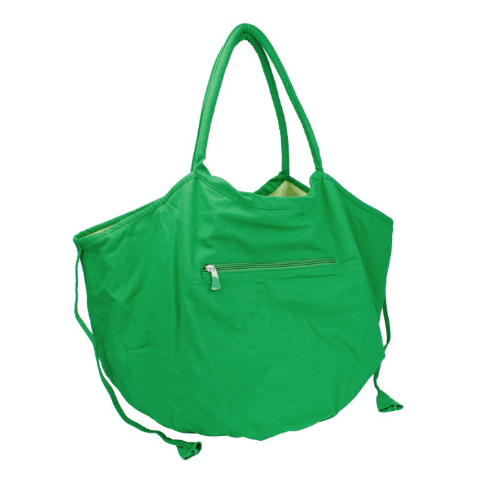 Kelly Green Tropical Reversible Beach Bag