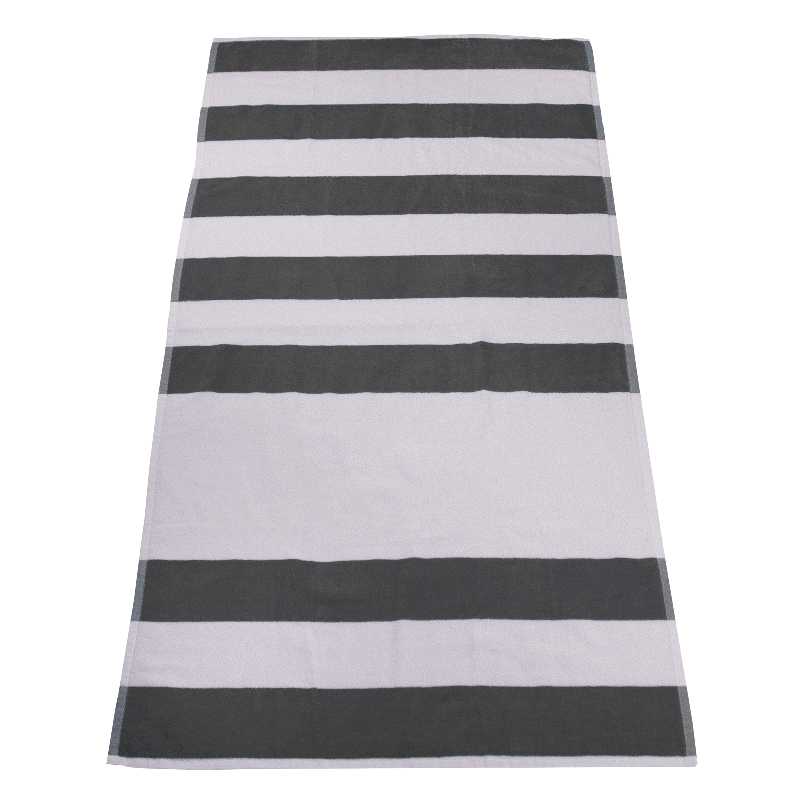 grey and white striped beach towels