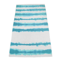 Turquoise Tie-Dye Striped Beach Towel Thumb