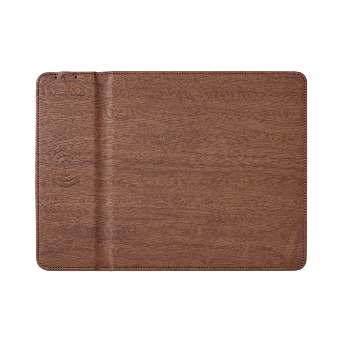 Brown Wireless Charging Mouse Pad