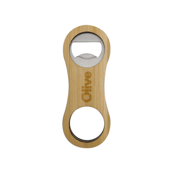 Rounded Bamboo Bottle Opener