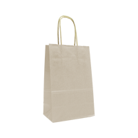 Oatmeal Mini Kraft Color Paper Shopper Bag Thumb