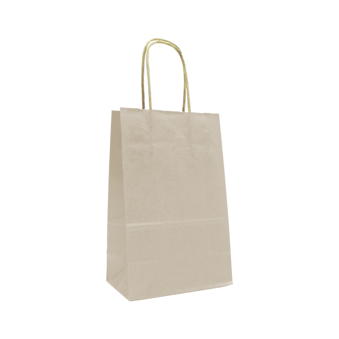 Oatmeal Mini Kraft Color Paper Shopper Bag