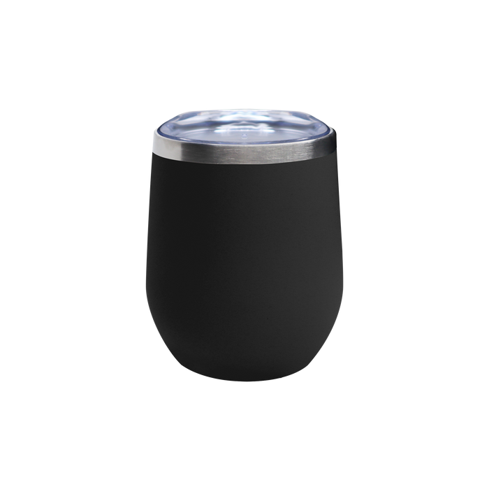 Matte Black Vacuum Insulated Stemless Wine Tumbler