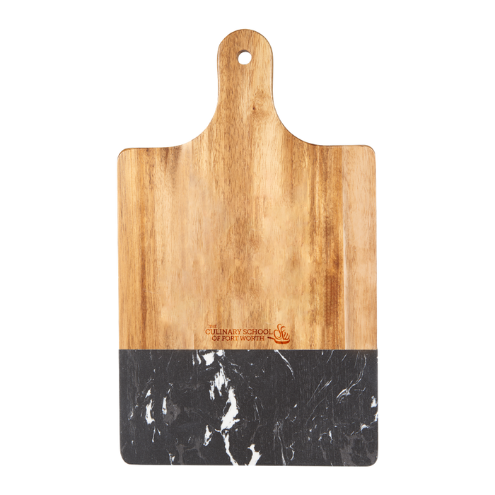  Black Marble and Wood Cutting Board