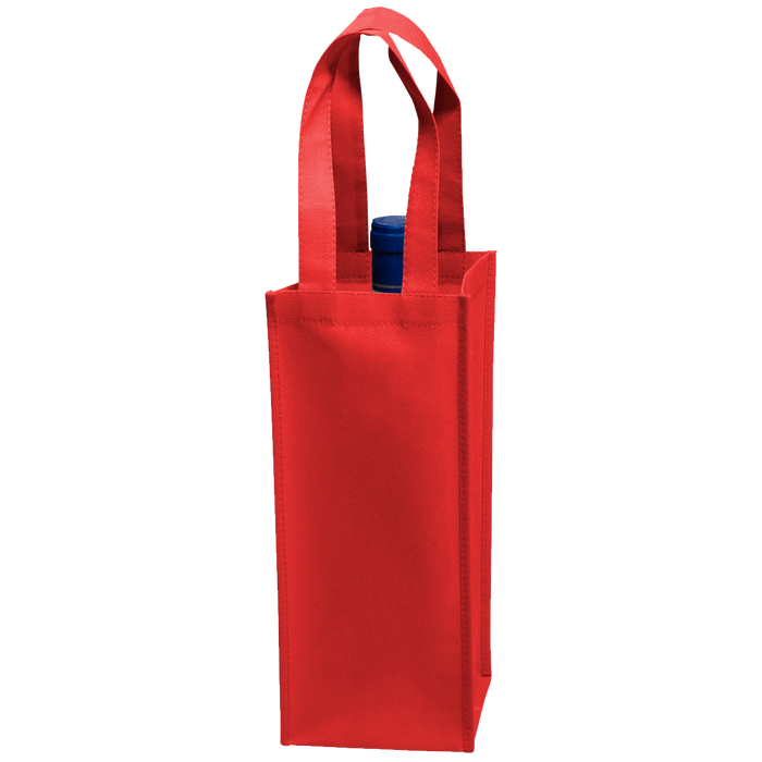 Red Single Bottle Wine Tote