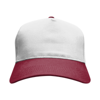 Maroon/White Otto Cotton Twill Baseball Cap Thumb