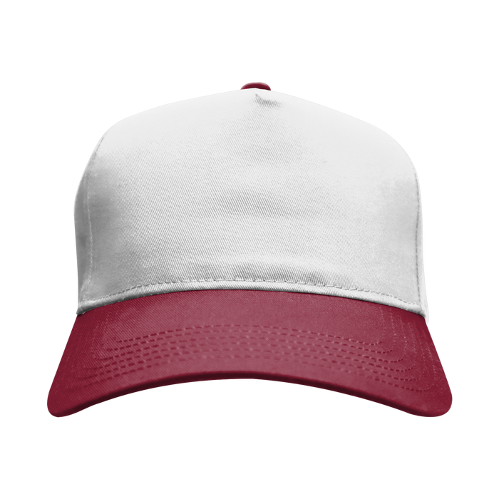 Maroon/White Otto Cotton Twill Baseball Cap