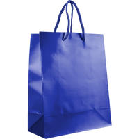 Royal Blue Small Glossy Shopper Bag Thumb