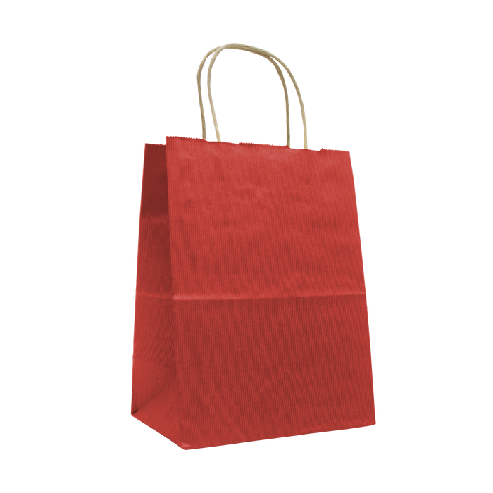 Red Extra Small Matte Color Kraft Bag