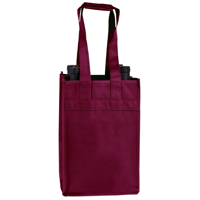 Burgundy 4 Bottle Wine Tote