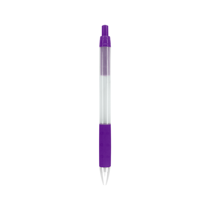 Purple with Black Ink Frosted Barrel Pen