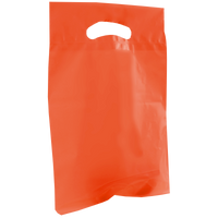 Orange Small Recyclable Die Cut Plastic Bag Thumb