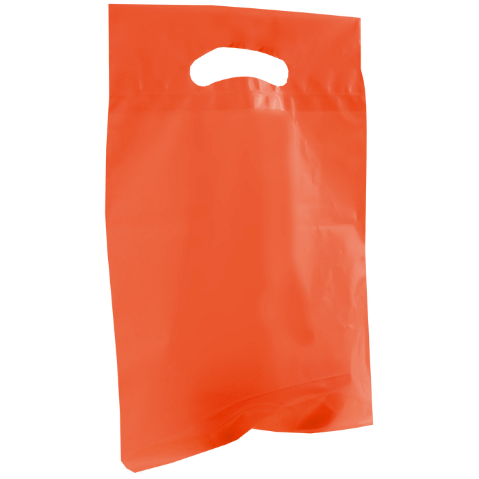 Orange Small Recyclable Die Cut Plastic Bag