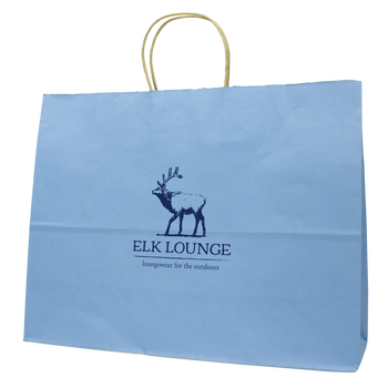 Extra Wide Matte Color Kraft Shopper Bag