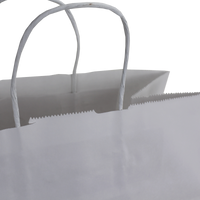  Medium White Paper Shopper Bag Thumb
