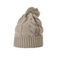 Clay Cable Knit Beanie Thumb