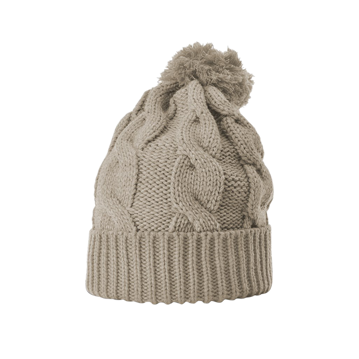 Clay Cable Knit Beanie