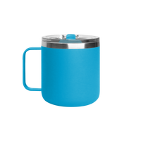 Matte Aqua Stainless Steel Insulated Camper Mug Thumb