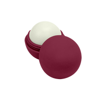 Burgundy with Raspberry Flavor Spherical Lip Balm Thumb