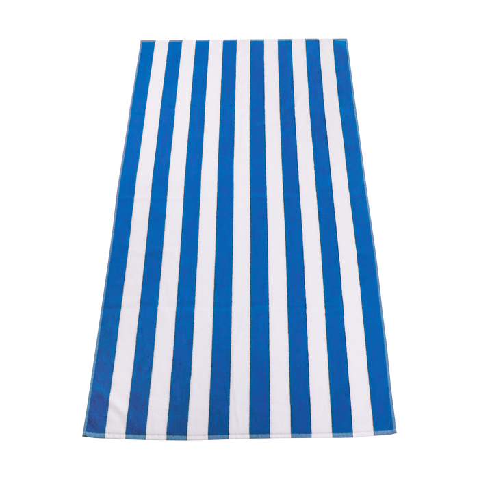 Turquoise Latitude Striped Beach Towel