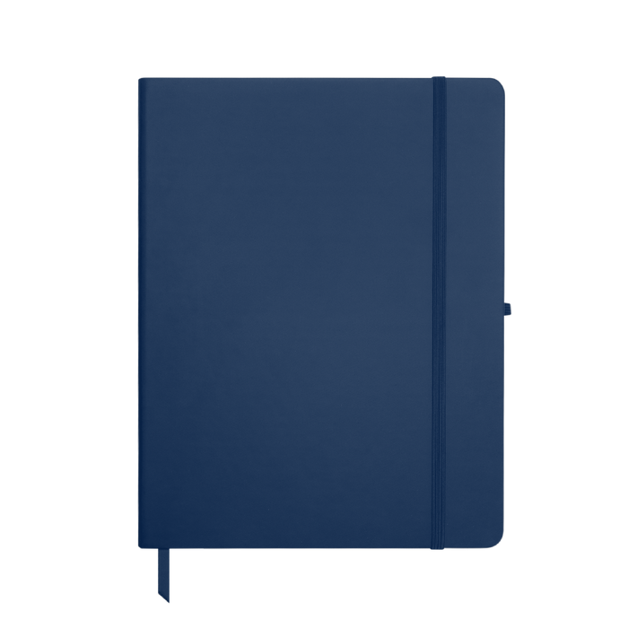 Navy Blue Large Soft Faux Leather Journal