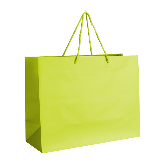 Lime Medium Matte Shopper Bag