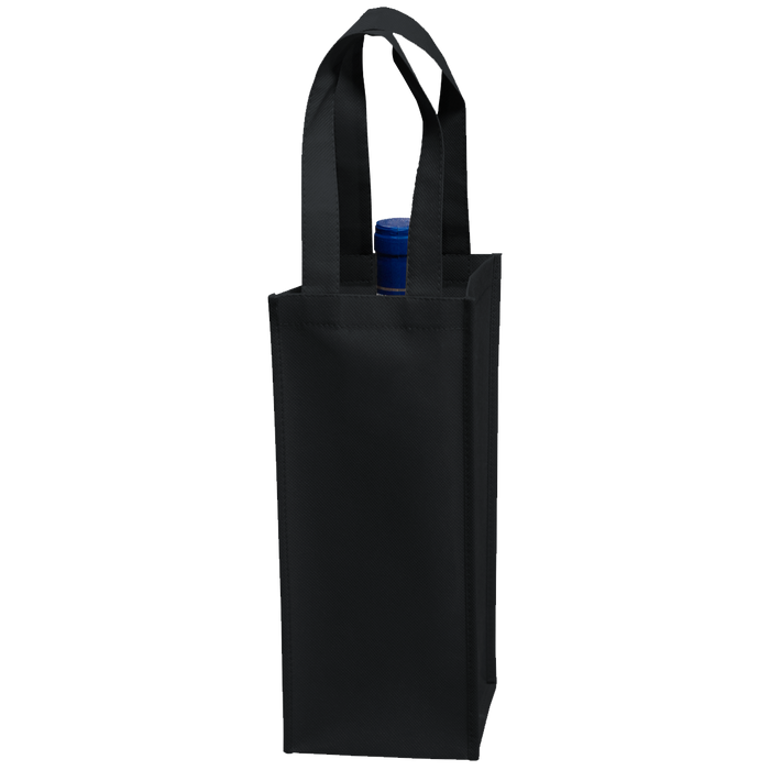 Black Single Bottle Wine Tote