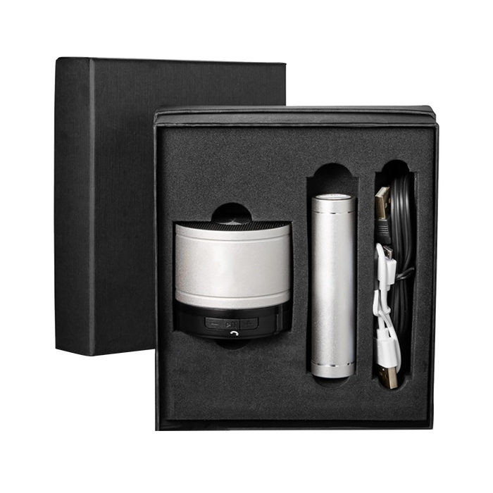 Silver Aluminum On-The-Go Gift Set