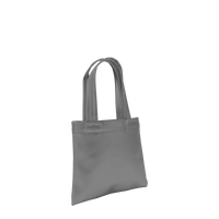 Gray Small Vegan Leather Tote Bag Thumb