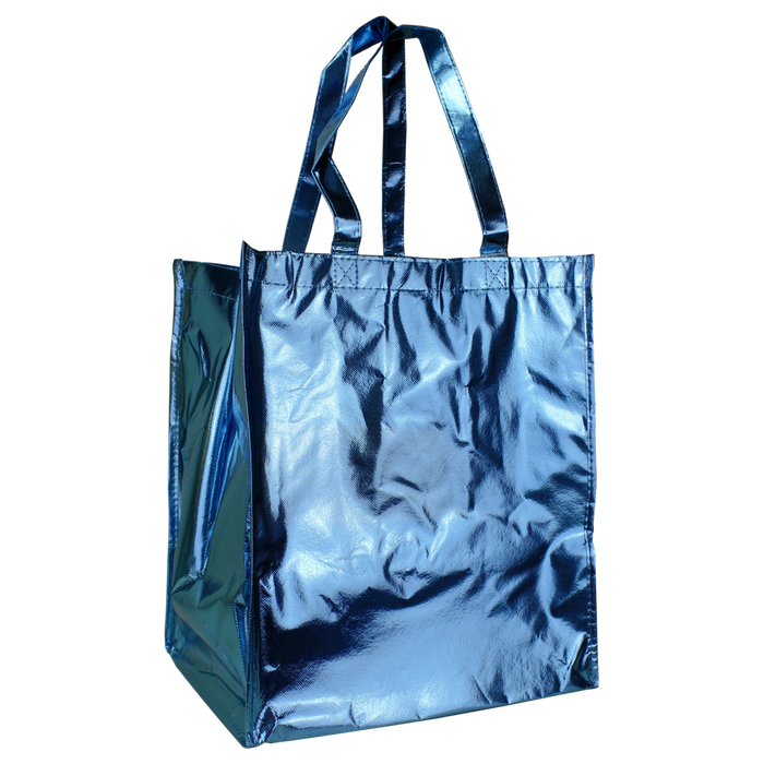 Metallic Blue	 DISCONTINUED-Metallic Big Storm Grocery Bag