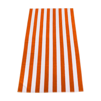 Orange Latitude Striped Beach Towel Thumb