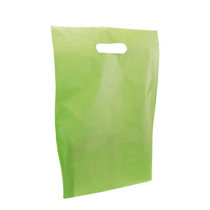 Lime Medium Frosted Die Cut Bag