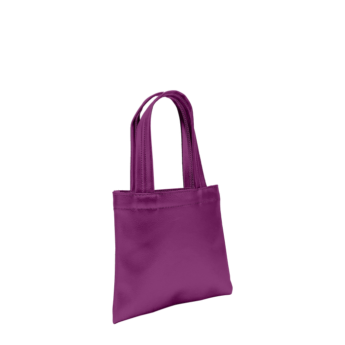 Purple Small Vegan Leather Tote Bag