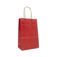 Red Mini Kraft Color Paper Shopper Bag Thumb