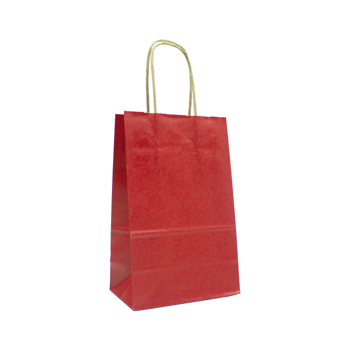 Red Mini Kraft Color Paper Shopper Bag